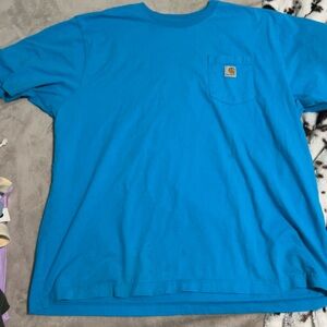 Carhartt Short Sleeve Pocket Tee in Turquoise Blue